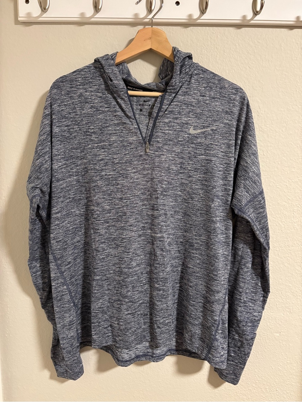 Nike Women’s Heathered Blue Quarter-Zip Hoodie